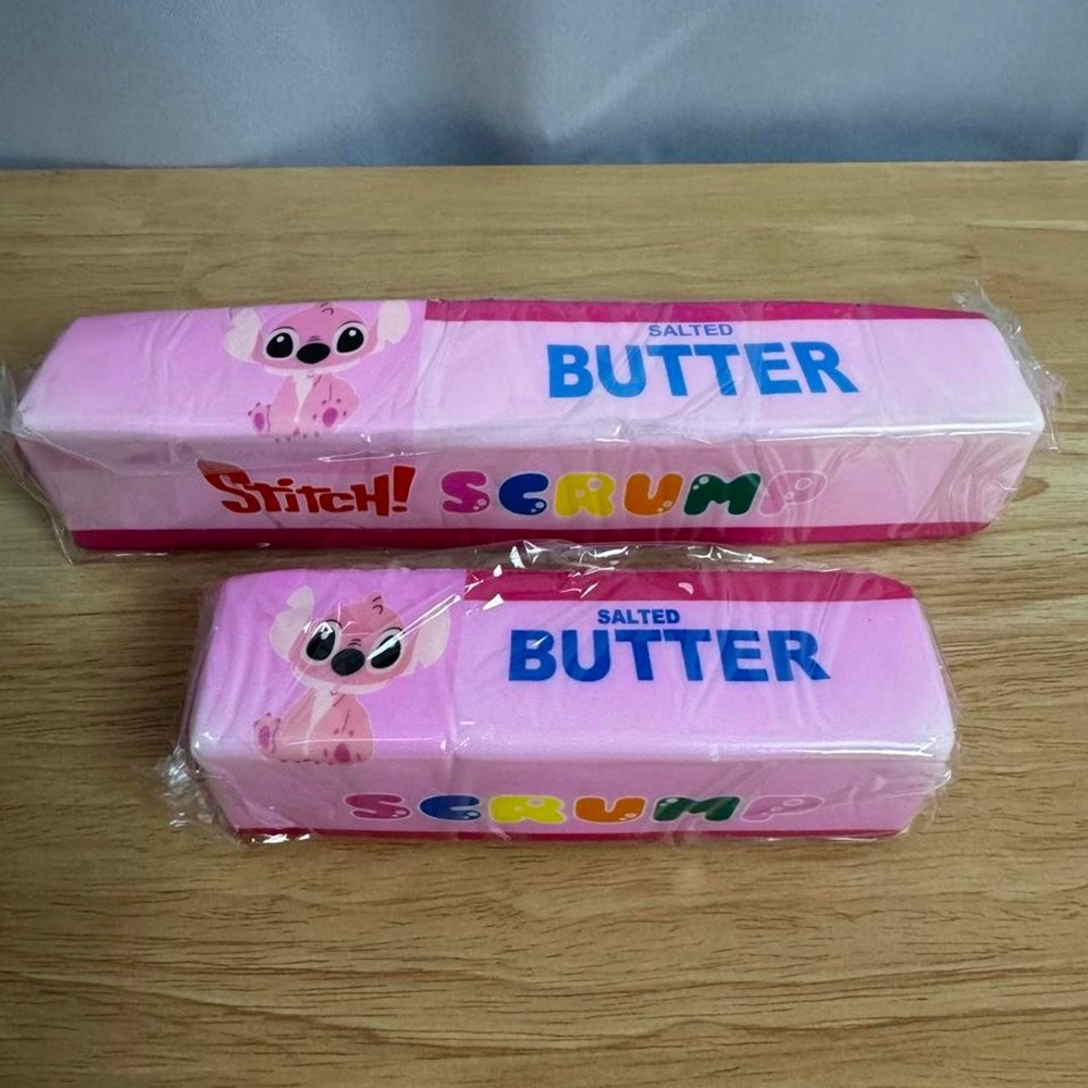Angel (Pink) Stitch Butter Squishy Set 14 oz & 4 oz Slow Rising NEW
